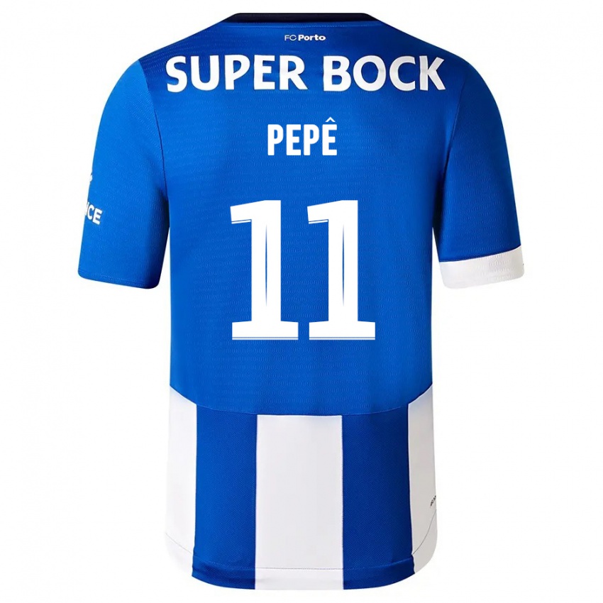 Børn Pepe #11 Blå Hvid Hjemmebane Spillertrøjer 2023/24 Trøje T-Shirt
