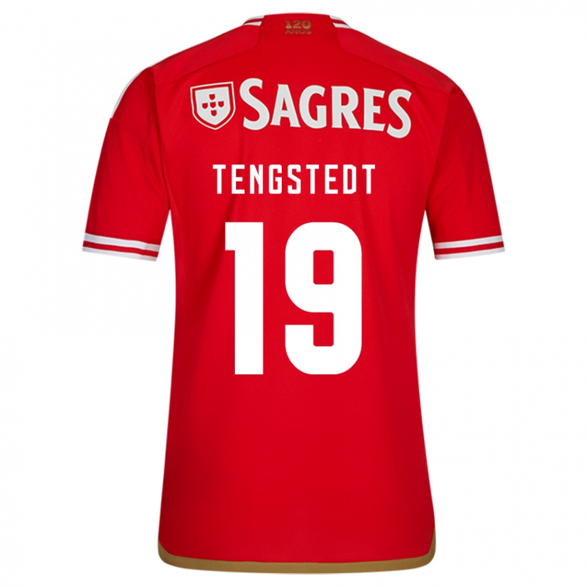 Børn Casper Tengstedt #19 Rød Hjemmebane Spillertrøjer 2023/24 Trøje T-Shirt