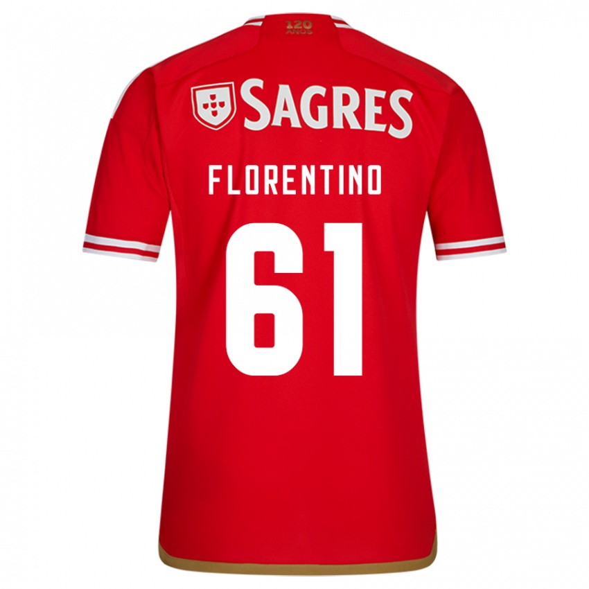 Børn Florentino #61 Rød Hjemmebane Spillertrøjer 2023/24 Trøje T-Shirt