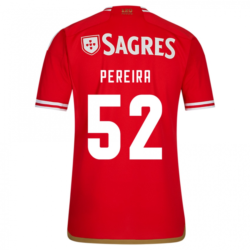 Børn Henrique Pereira #52 Rød Hjemmebane Spillertrøjer 2023/24 Trøje T-Shirt
