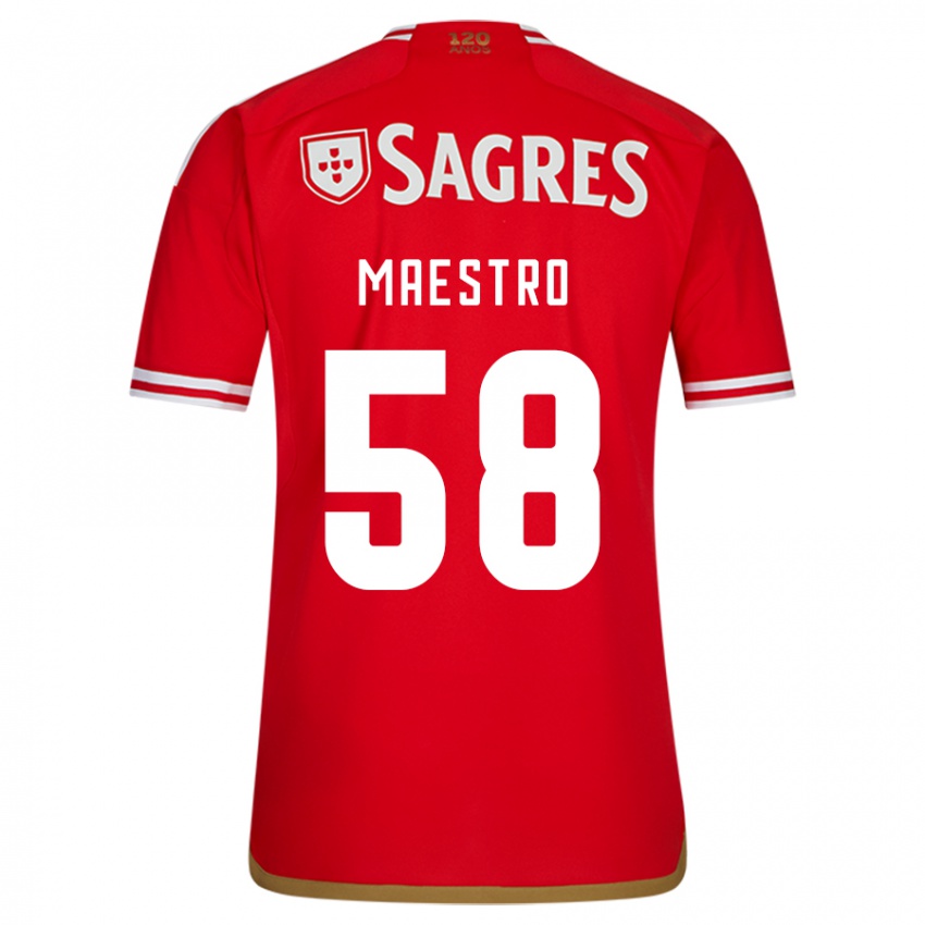 Børn Maestro #58 Rød Hjemmebane Spillertrøjer 2023/24 Trøje T-Shirt
