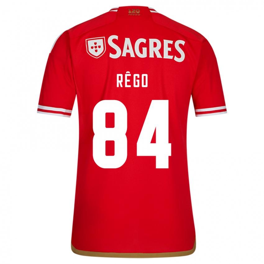 Børn João Rêgo #84 Rød Hjemmebane Spillertrøjer 2023/24 Trøje T-Shirt