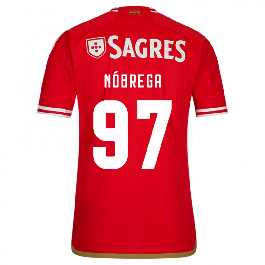 Børn Ricardo Nóbrega #97 Rød Hjemmebane Spillertrøjer 2023/24 Trøje T-Shirt