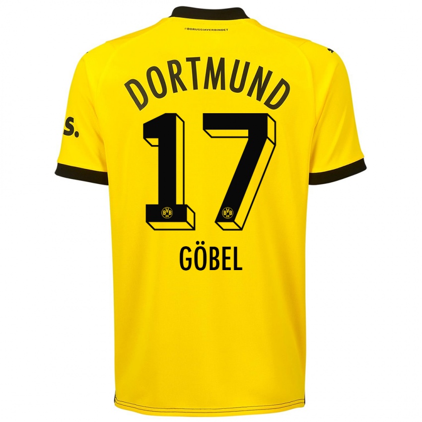 Børn Patrick Göbel #17 Gul Hjemmebane Spillertrøjer 2023/24 Trøje T-Shirt