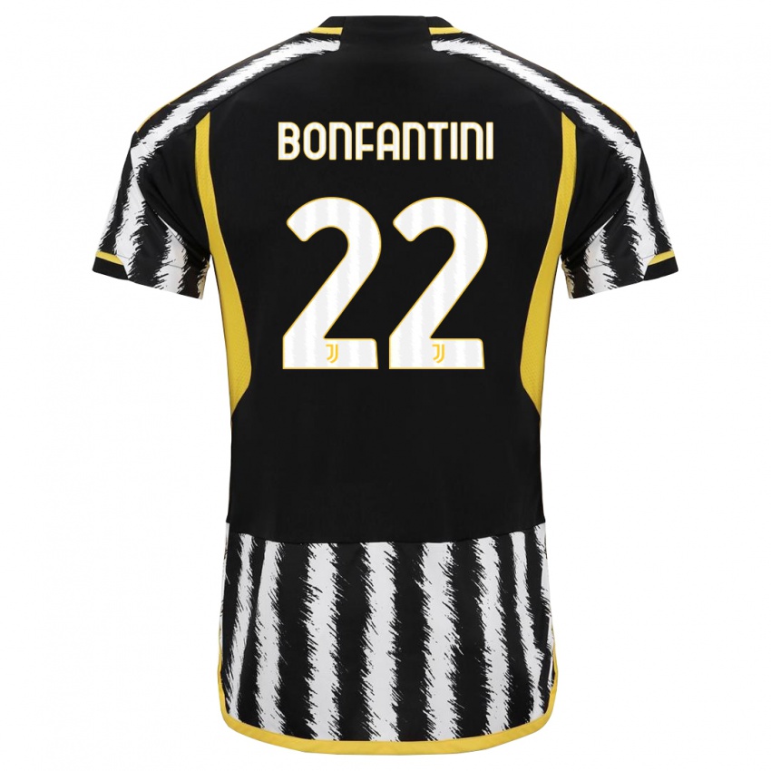 Børn Agnese Bonfantini #22 Sort Hvid Hjemmebane Spillertrøjer 2023/24 Trøje T-Shirt