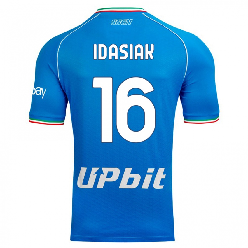 Børn Hubert Idasiak #16 Himmelblå Hjemmebane Spillertrøjer 2023/24 Trøje T-Shirt
