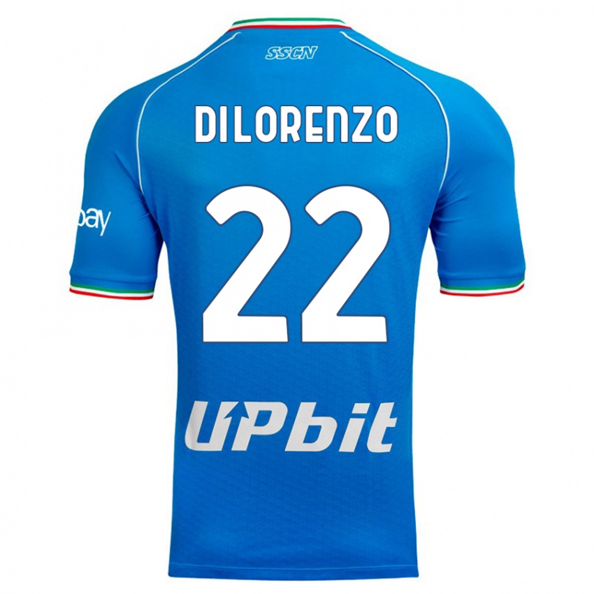 Børn Giovanni Di Lorenzo #22 Himmelblå Hjemmebane Spillertrøjer 2023/24 Trøje T-Shirt