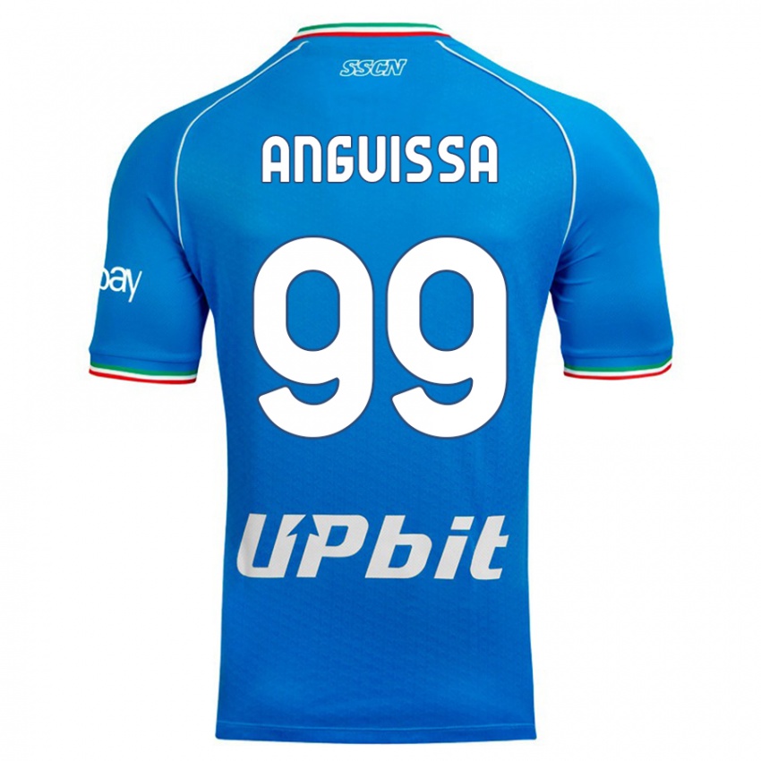 Børn Andre Zambo Anguissa #99 Himmelblå Hjemmebane Spillertrøjer 2023/24 Trøje T-Shirt