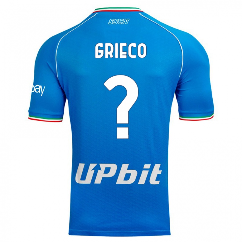Børn Alessandro Grieco #0 Himmelblå Hjemmebane Spillertrøjer 2023/24 Trøje T-Shirt