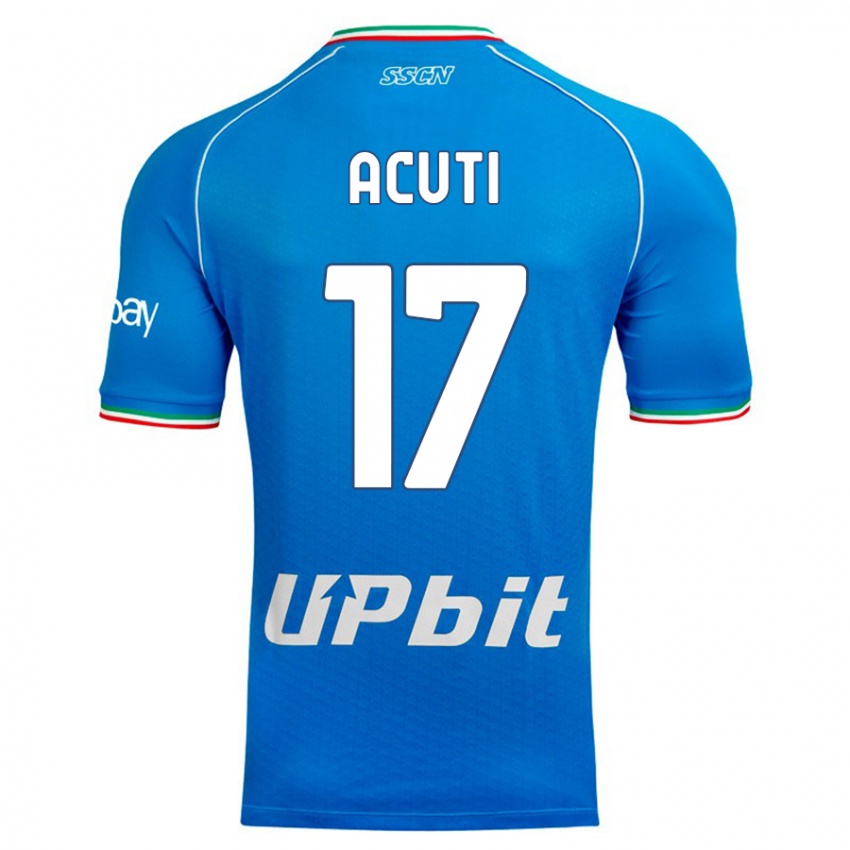 Børn Arianna Acuti #17 Himmelblå Hjemmebane Spillertrøjer 2023/24 Trøje T-Shirt