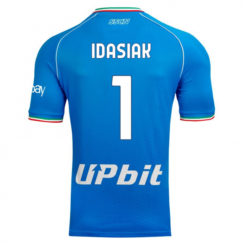 Børn Hubert Dawid Idasiak #1 Himmelblå Hjemmebane Spillertrøjer 2023/24 Trøje T-Shirt