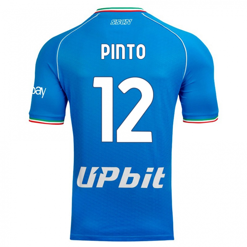 Børn Ciro Pinto #12 Himmelblå Hjemmebane Spillertrøjer 2023/24 Trøje T-Shirt