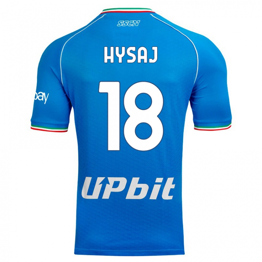 Børn Daniel Hysaj #18 Himmelblå Hjemmebane Spillertrøjer 2023/24 Trøje T-Shirt