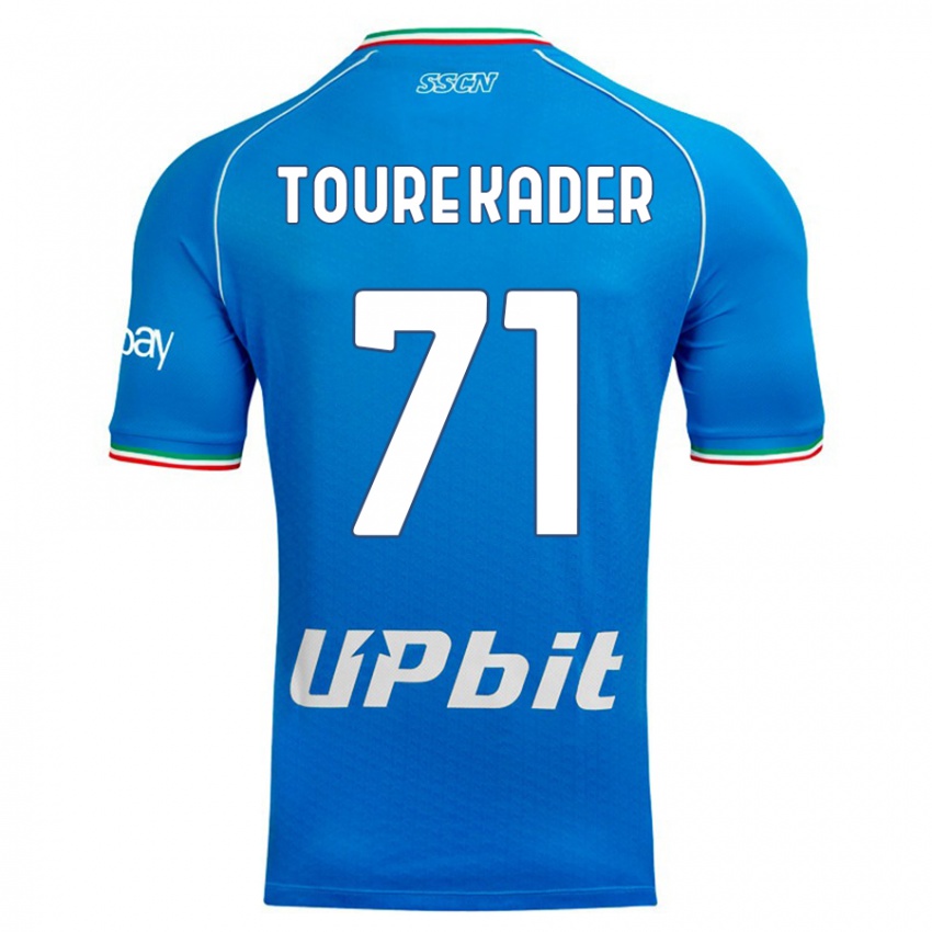 Børn Aziz Toure Kader #71 Himmelblå Hjemmebane Spillertrøjer 2023/24 Trøje T-Shirt