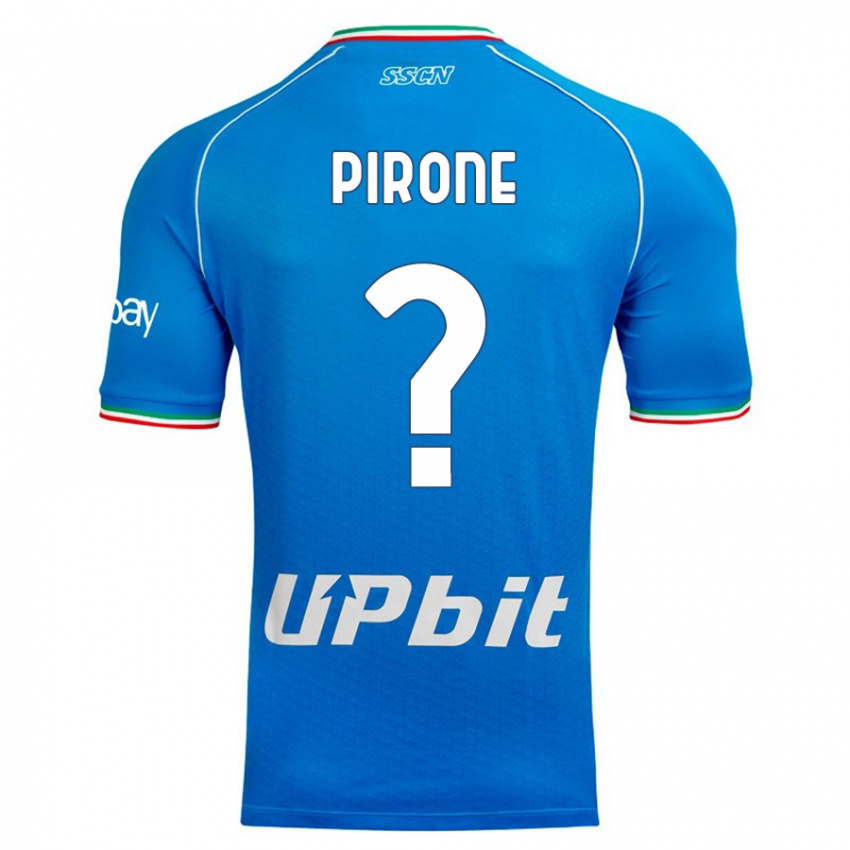 Børn Francesco Pirone #0 Himmelblå Hjemmebane Spillertrøjer 2023/24 Trøje T-Shirt