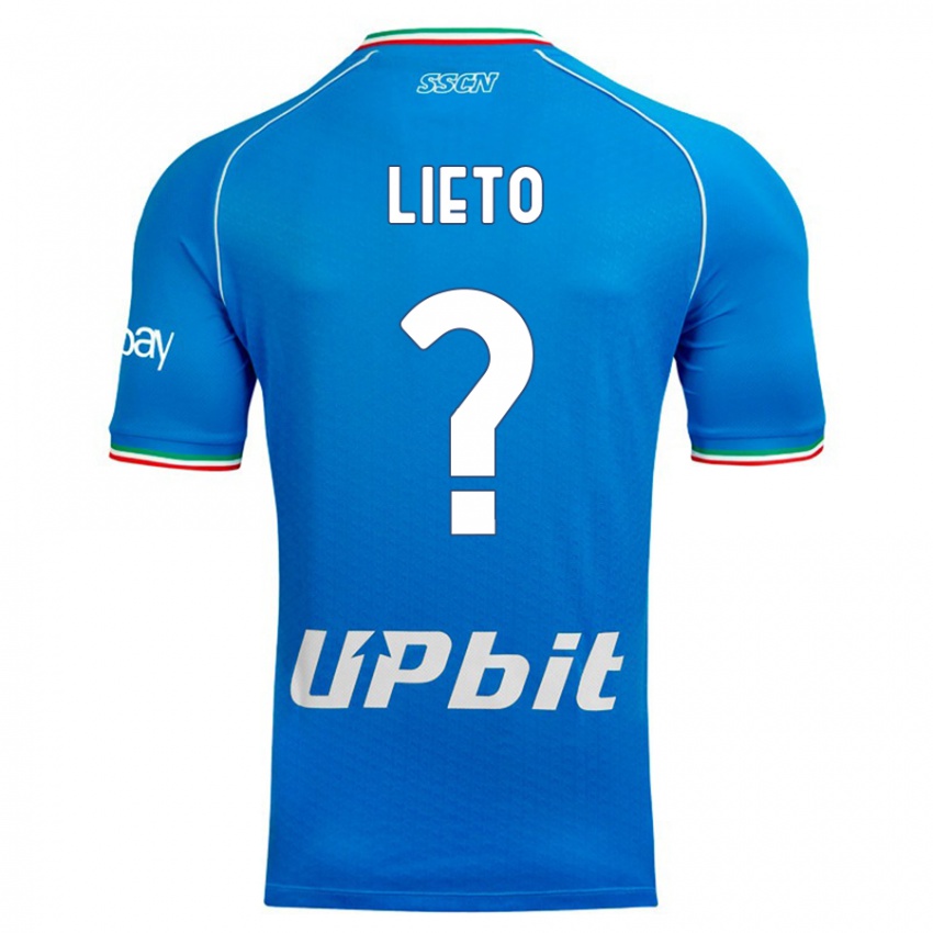 Børn Angelo Lieto #0 Himmelblå Hjemmebane Spillertrøjer 2023/24 Trøje T-Shirt