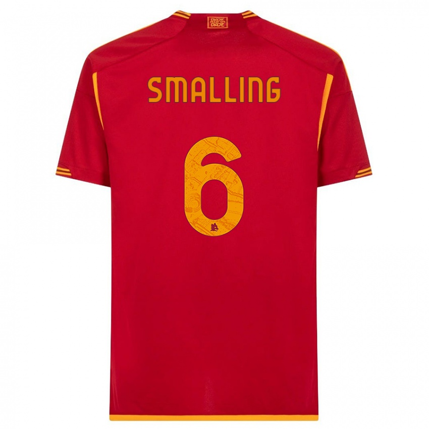 Børn Chris Smalling #6 Rød Hjemmebane Spillertrøjer 2023/24 Trøje T-Shirt