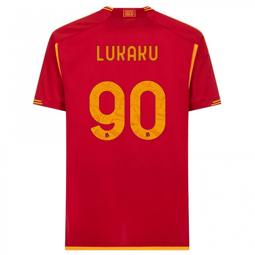 Børn Romelu Lukaku #90 Rød Hjemmebane Spillertrøjer 2023/24 Trøje T-Shirt