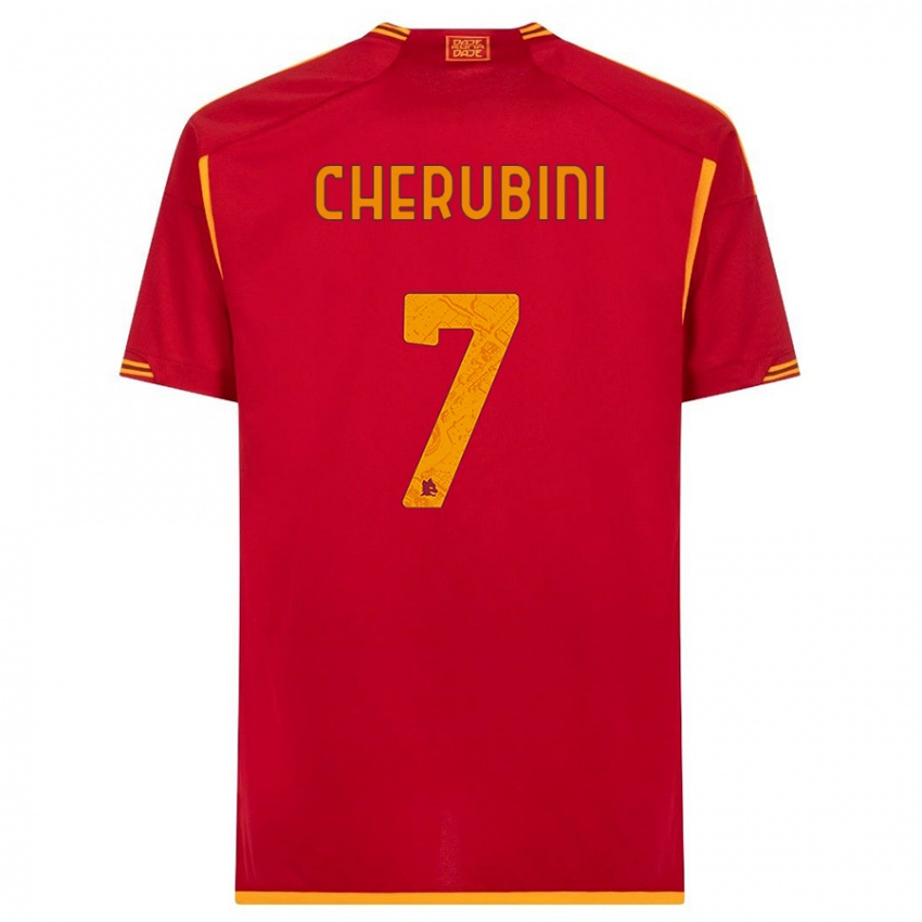 Børn Luigi Cherubini #7 Rød Hjemmebane Spillertrøjer 2023/24 Trøje T-Shirt