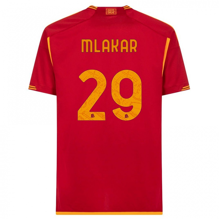 Børn Luka Mlakar #29 Rød Hjemmebane Spillertrøjer 2023/24 Trøje T-Shirt