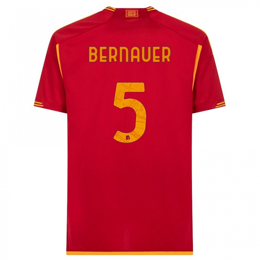 Børn Vanessa Bernauer #5 Rød Hjemmebane Spillertrøjer 2023/24 Trøje T-Shirt