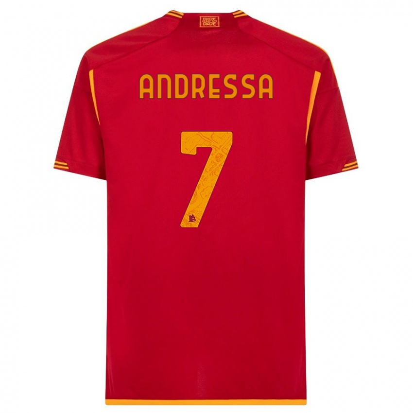 Børn Andressa #7 Rød Hjemmebane Spillertrøjer 2023/24 Trøje T-Shirt