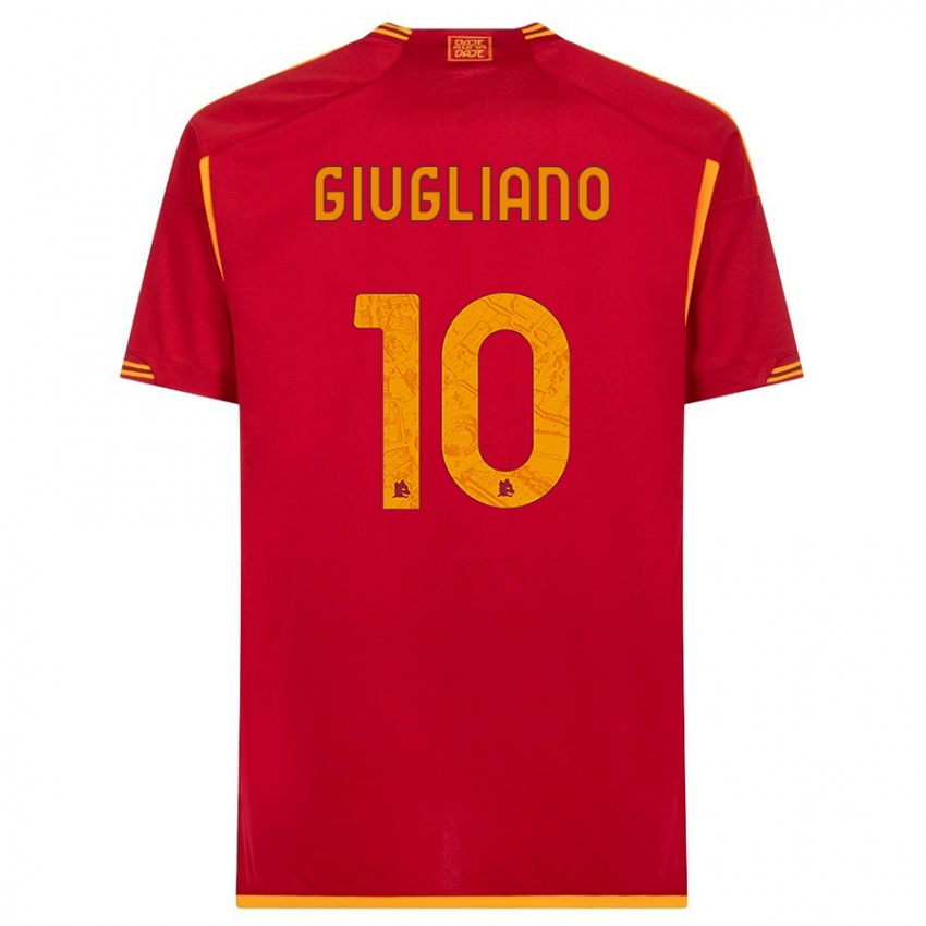 Børn Manuela Giugliano #10 Rød Hjemmebane Spillertrøjer 2023/24 Trøje T-Shirt