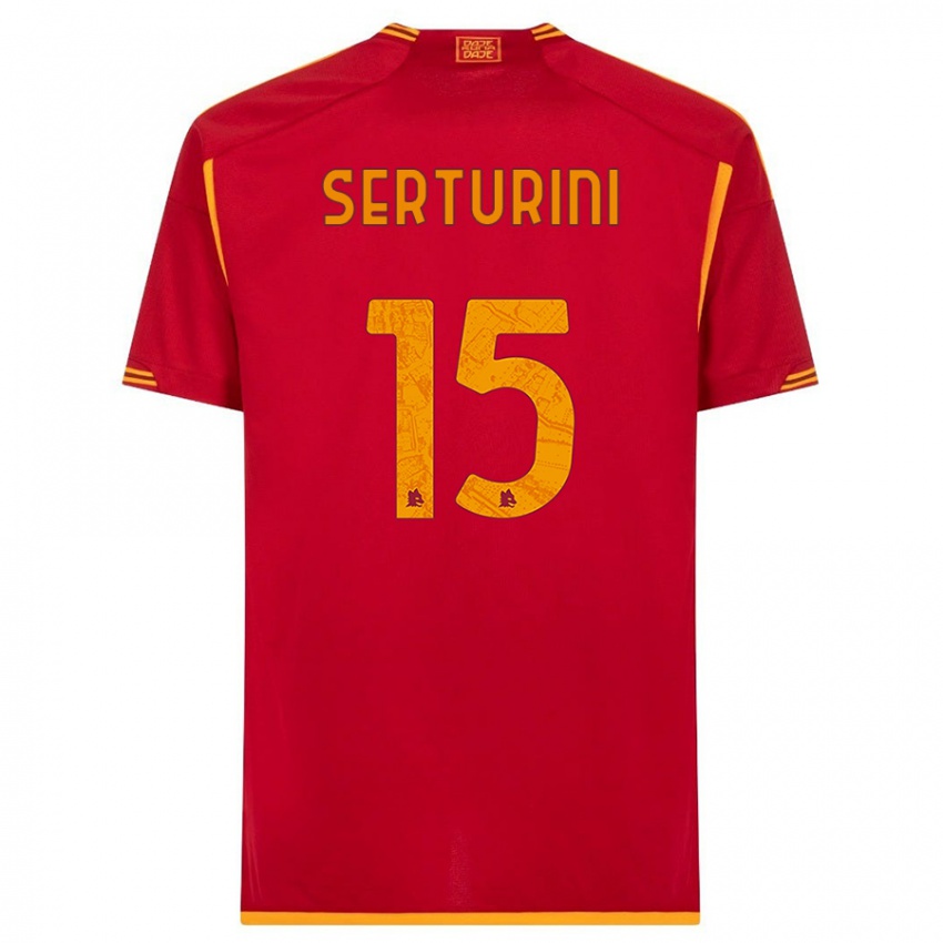 Børn Annamaria Serturini #15 Rød Hjemmebane Spillertrøjer 2023/24 Trøje T-Shirt