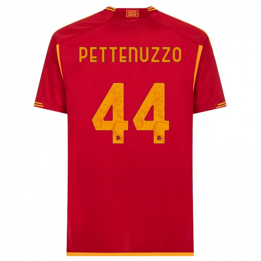 Børn Tecla Pettenuzzo #44 Rød Hjemmebane Spillertrøjer 2023/24 Trøje T-Shirt