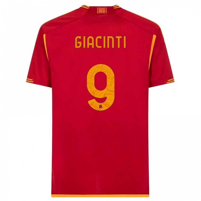 Børn Valentina Giacinti #9 Rød Hjemmebane Spillertrøjer 2023/24 Trøje T-Shirt