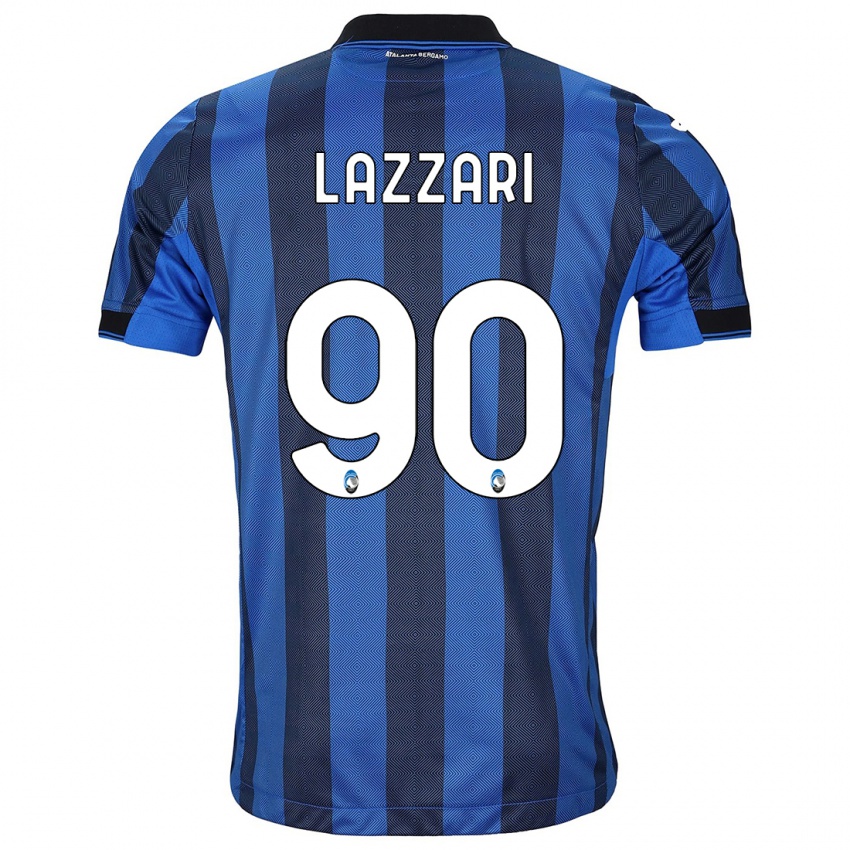 Børn Ilaria Lazzari #90 Sort Blå Hjemmebane Spillertrøjer 2023/24 Trøje T-Shirt