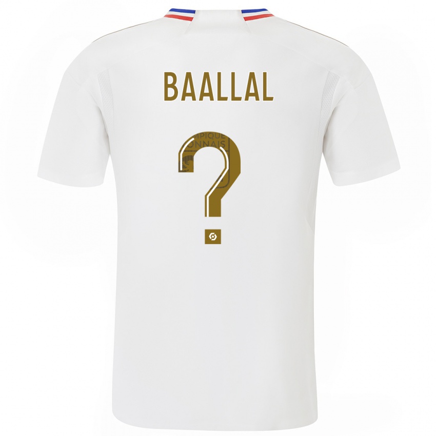 Børn Abdellah Baallal #0 Hvid Hjemmebane Spillertrøjer 2023/24 Trøje T-Shirt
