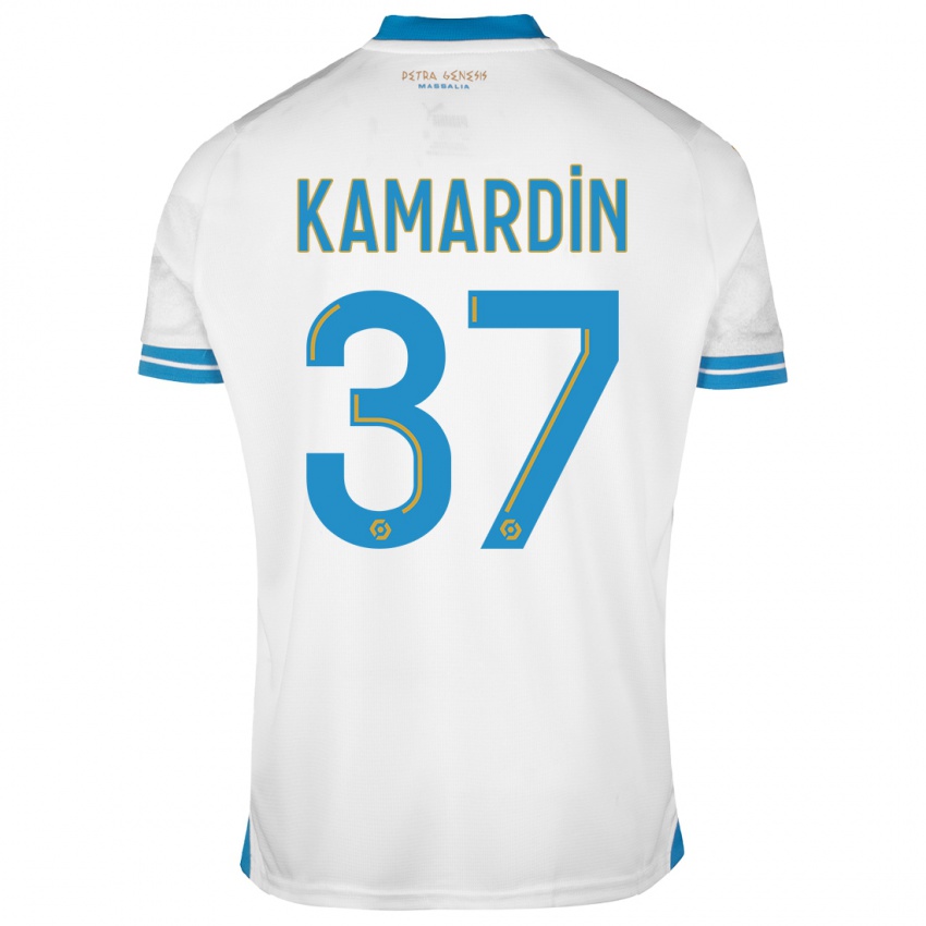 Børn Aaron Kamardin #37 Hvid Hjemmebane Spillertrøjer 2023/24 Trøje T-Shirt
