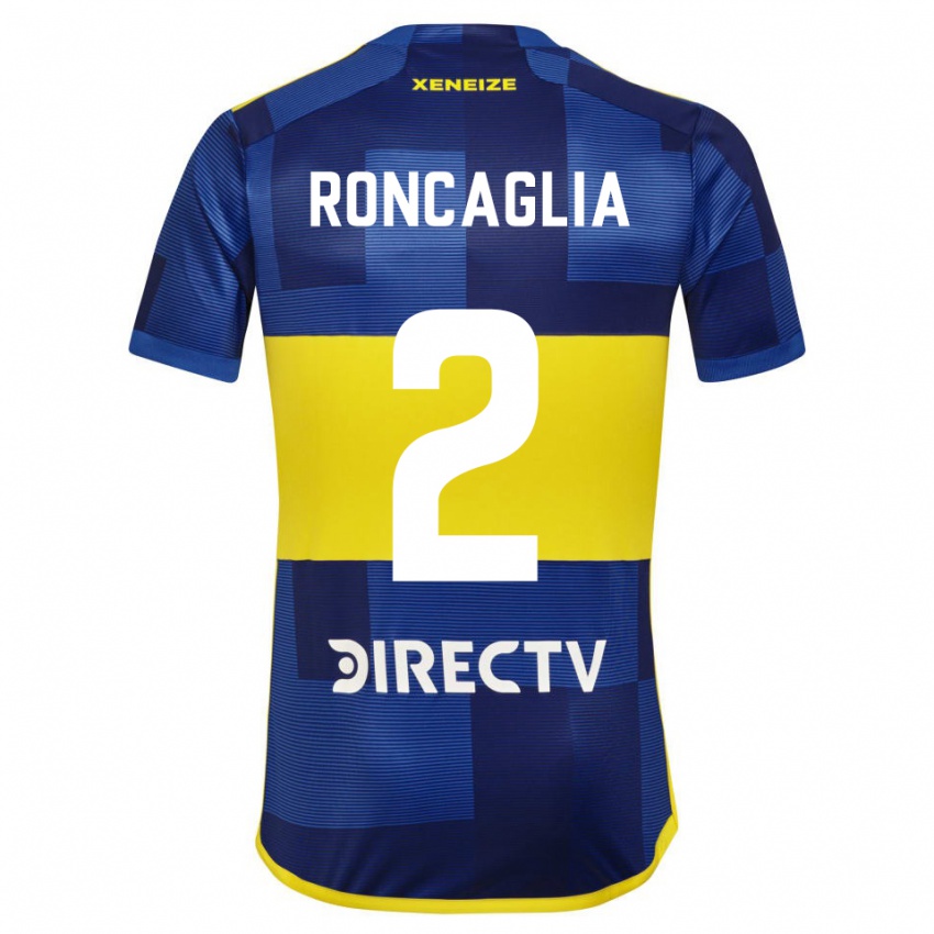 Børn Facundo Roncaglia #2 Mørkeblå Gul Hjemmebane Spillertrøjer 2023/24 Trøje T-Shirt