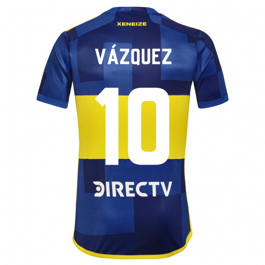 Børn Lucas Vázquez #10 Mørkeblå Gul Hjemmebane Spillertrøjer 2023/24 Trøje T-Shirt