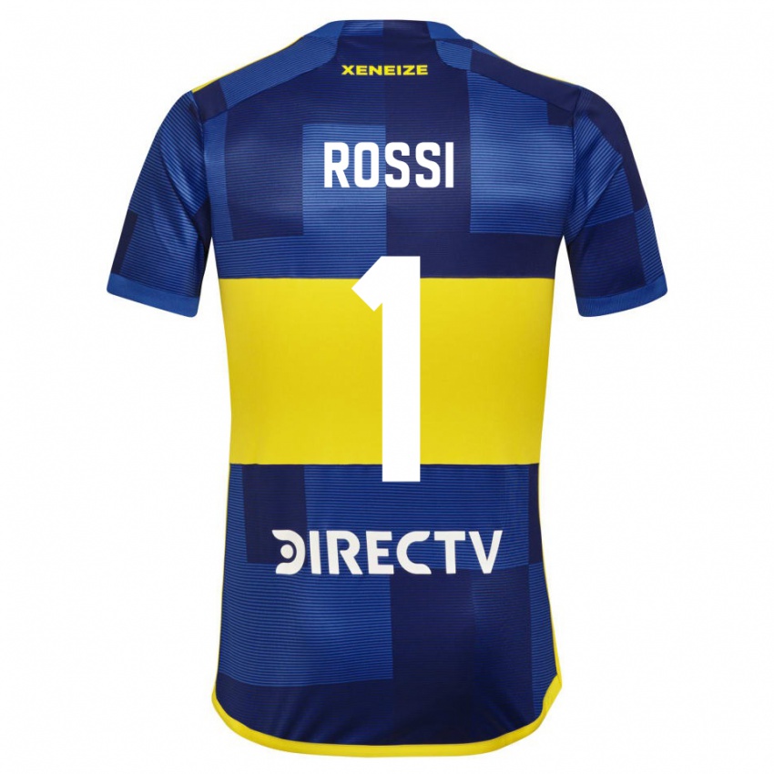 Børn Agustin Rossi #1 Mørkeblå Gul Hjemmebane Spillertrøjer 2023/24 Trøje T-Shirt