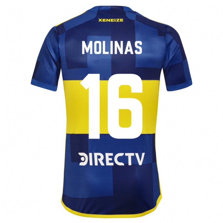 Børn Aaron Molinas #16 Mørkeblå Gul Hjemmebane Spillertrøjer 2023/24 Trøje T-Shirt