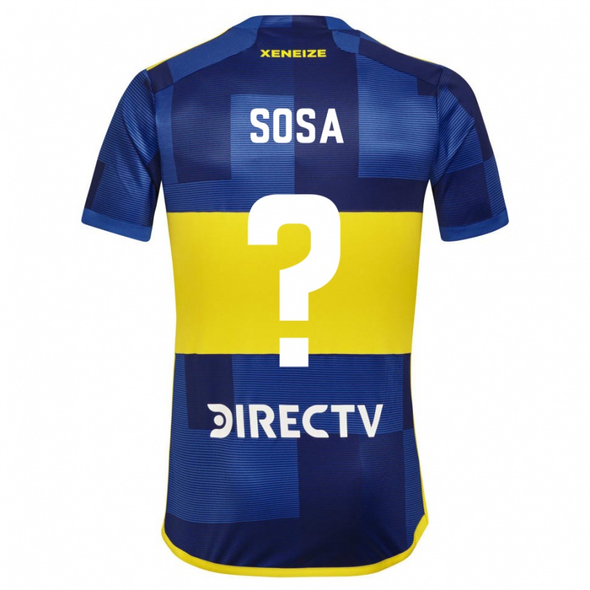 Børn Fabio Sosa #0 Mørkeblå Gul Hjemmebane Spillertrøjer 2023/24 Trøje T-Shirt