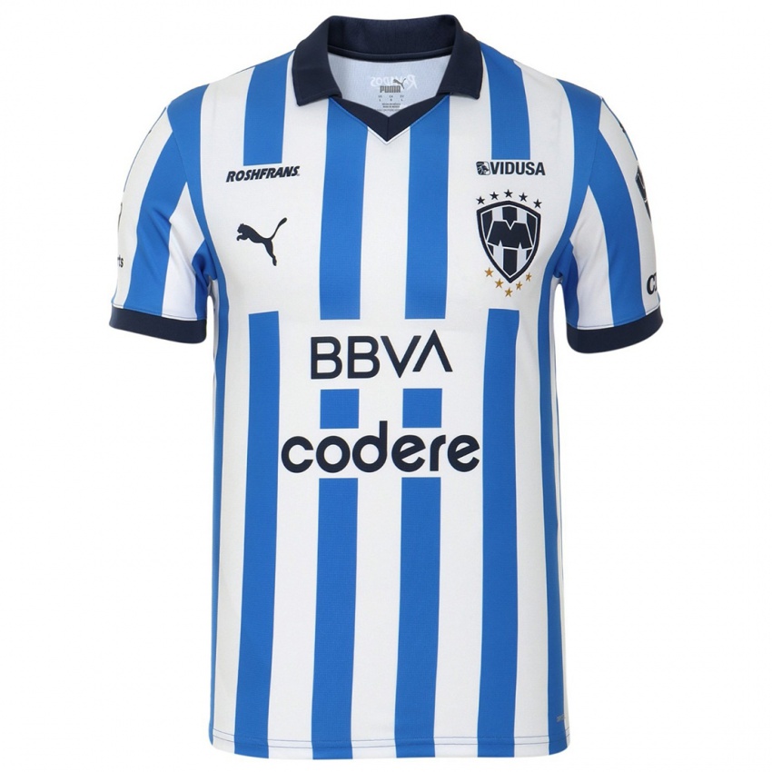 Børn Esteban Andrada #1 Blå Hvid Hjemmebane Spillertrøjer 2023/24 Trøje T-Shirt