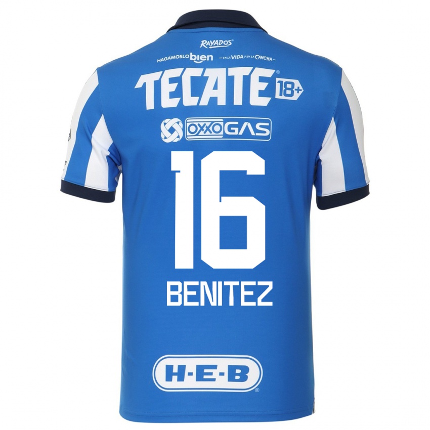 Børn Xanic Benitez #16 Blå Hvid Hjemmebane Spillertrøjer 2023/24 Trøje T-Shirt