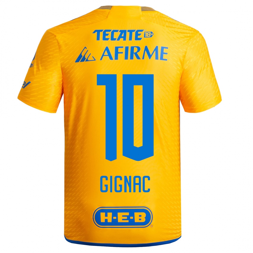 Børn Andre-Pierre Gignac #10 Gul Hjemmebane Spillertrøjer 2023/24 Trøje T-Shirt