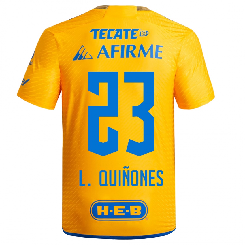 Børn Luis Quinones #23 Gul Hjemmebane Spillertrøjer 2023/24 Trøje T-Shirt