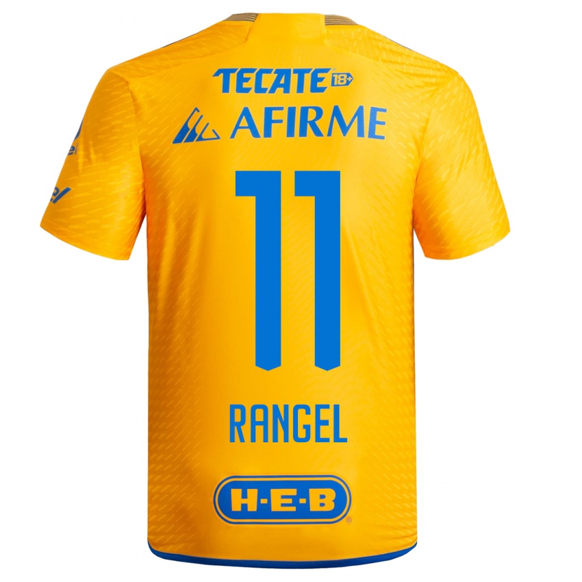 Børn Nayeli Rangel #11 Gul Hjemmebane Spillertrøjer 2023/24 Trøje T-Shirt
