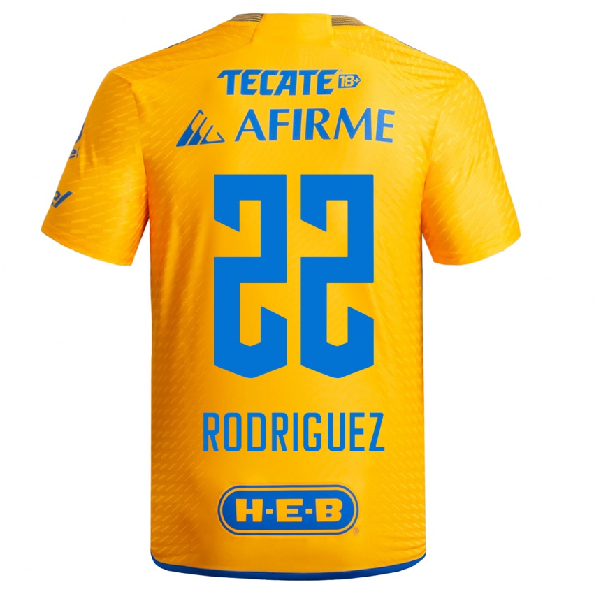 Børn Anika Rodriguez #22 Gul Hjemmebane Spillertrøjer 2023/24 Trøje T-Shirt