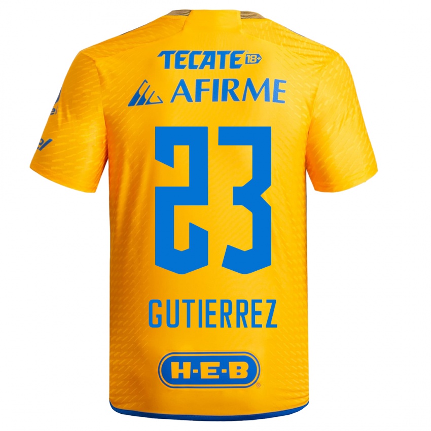 Børn Jana Gutierrez #23 Gul Hjemmebane Spillertrøjer 2023/24 Trøje T-Shirt