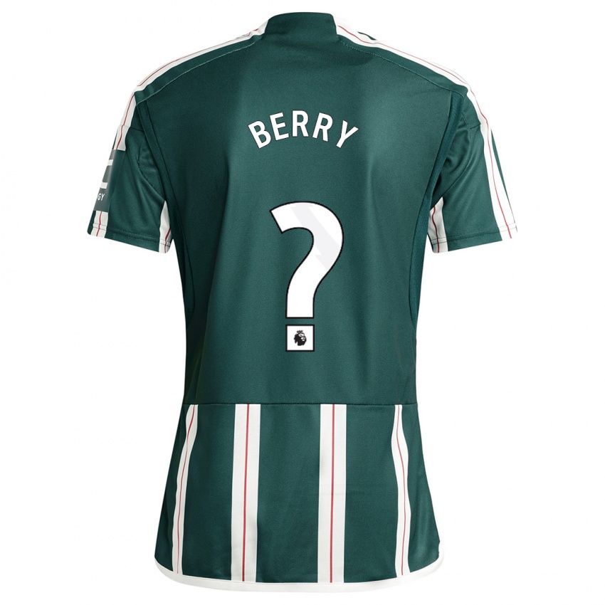 Børn Adam Berry #0 Mørkegrøn Udebane Spillertrøjer 2023/24 Trøje T-Shirt