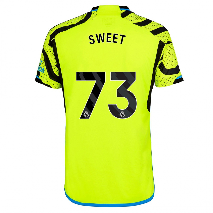 Børn James Sweet #73 Gul Udebane Spillertrøjer 2023/24 Trøje T-Shirt