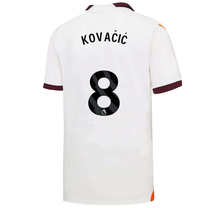 Børn Mateo Kovacic #8 Hvid Udebane Spillertrøjer 2023/24 Trøje T-Shirt