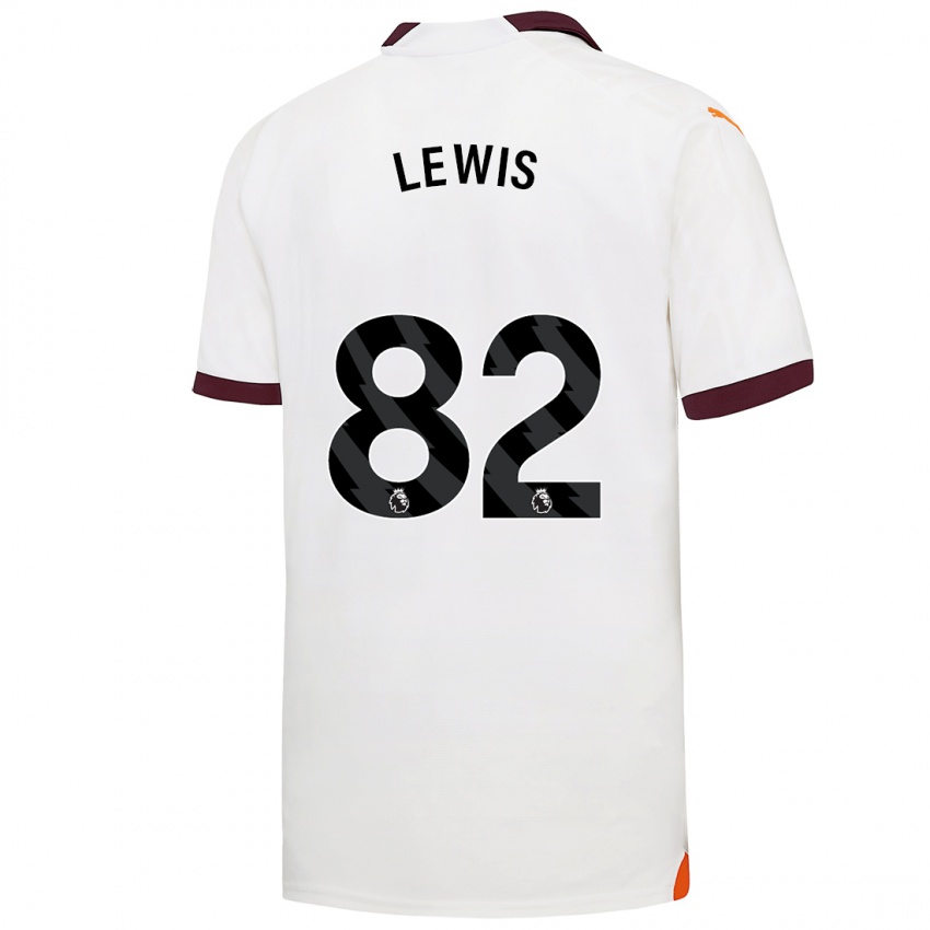 Børn Rico Lewis #82 Hvid Udebane Spillertrøjer 2023/24 Trøje T-Shirt