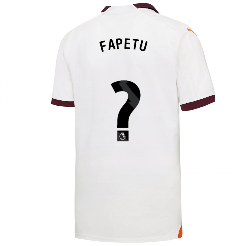 Børn Femi Fapetu #0 Hvid Udebane Spillertrøjer 2023/24 Trøje T-Shirt